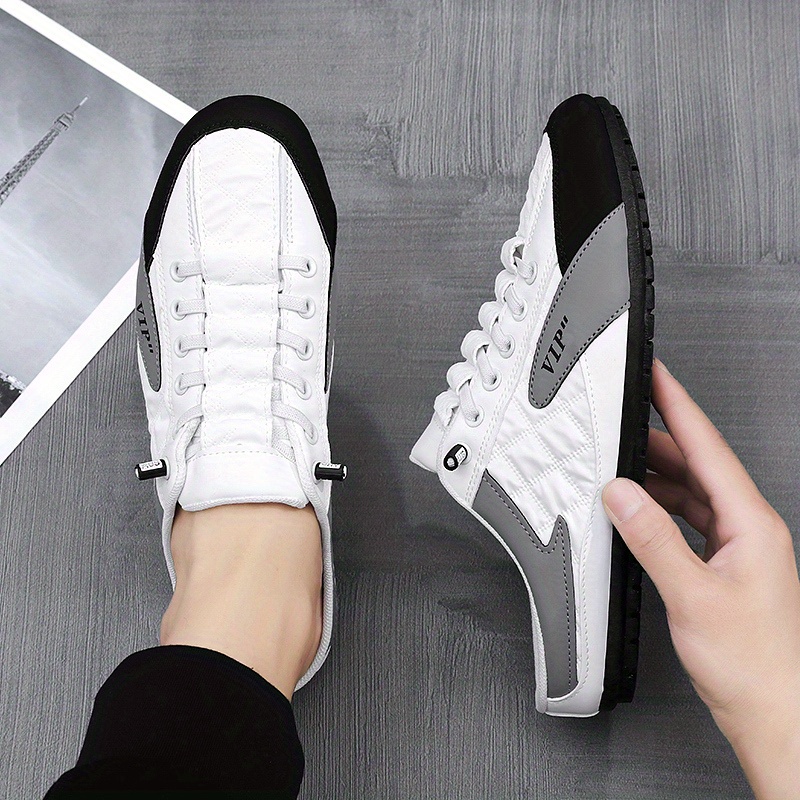 mens slip on mules half sneakers casual walking shoes outdoor backless sneakers open back shoes details 2